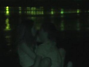 Hot sex caught by voyeur during the night on the beach Picture 5