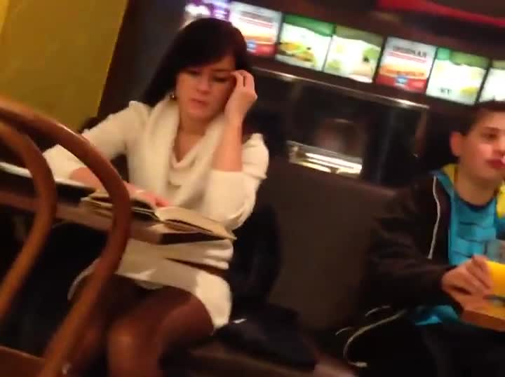 720px x 538px - Upskirt of a lonely girl in a coffee shop - Voyeur Videos