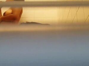 Peeping through ventilation on naked latina in shower Picture 2