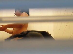 Peeping through ventilation on naked latina in shower Picture 3