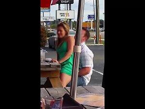 Couple trying to fuck in middle of restaurant Picture 5