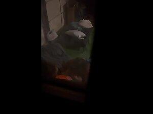 Window peep on neighbor sucking dick in her apartment Picture 3