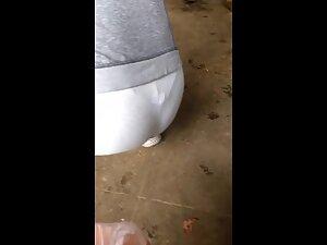 Bending over makes her thong become visible Picture 2