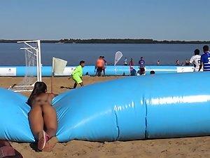 Stunning girl exposing her epic ass on the beach Picture 5