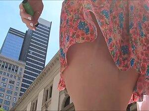 Upskirt shows yummy ass and sexy thong with lace details Picture 2