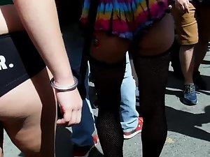 Discreetly filming hottest tits at a sex festival Picture 8