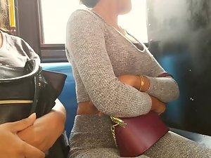 Bus voyeur checks out fine exotic girl Picture 3