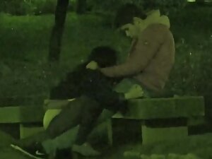 Voyeur caught a blowjob at night in the park