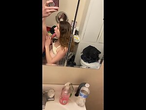 Selfie video of hot blowjob and sex in bathroom Picture 2