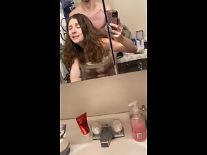 Selfie video of hot blowjob and sex in bathroom Picture 8