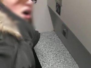 Orgasmic girl fucked in the train toilet Picture 2