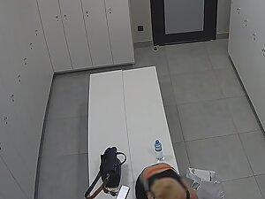 Spying on busty fitness girl in gym locker room Picture 4