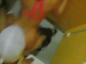 Spying a black couple fucking in a toilet Picture 8