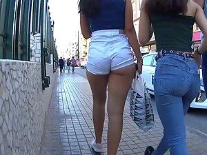 Hungry ass crack eats up white shorts Picture 7