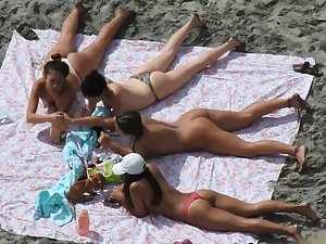 Hottest group of girls on the beach