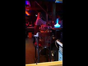 Big boobs of a very slutty waitress at a bar Picture 3